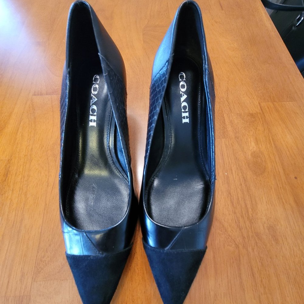 Coach Black Pointed Toe Heels